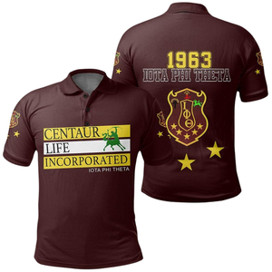 Camiseta Polo Griega para Hombre Iota Phi Theta 1963, Bordada, de Algodón Premium, Top de Fraternidad - Product Image 3