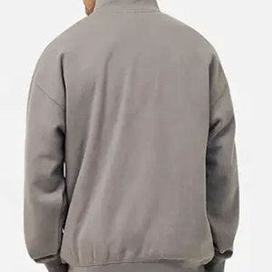 สเวตเชิ้ตมีฮู้ดของผู้ชายแบบสั่งตัดผ้าคอตตอนธรรมดาปักลายใส่สบาย - Product Image 4