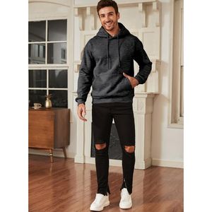 Sudadera con capucha de forro polar de zorro plateado engrosado de 500 g, personalizada, con cremallera, para hombre y mujer, corte regular, hombros caídos, forro polar extra. - Product Image 6