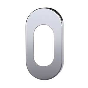 Bocchetta Ovale Bassa (6 mm) de Acero Inoxidable Satinado para Cilindro - Product Image 1