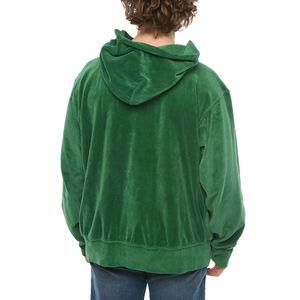 Sudadera con Capucha de Primera Calidad, Color Verde Esmeralda, Corte Clásico y Relajado, Algodón y Poliéster, Bolsillo Frontal con Parche, Terciopelo Frontal - Product Image 2