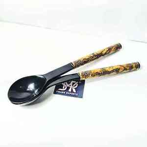 ช้อนเขาควายแบบพรีเมี่ยมพร้อมด้ามจับไม้ขนาดเล็กเหมาะสำหรับเสิร์ฟซุปชาและทำอาหารดีไซน์หรูหรา - Product Image 2