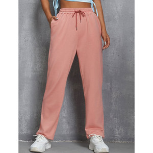 Femmes polaire survêtement pantalon coton pantalons de survêtement décontracté Streetwear entraînement entraînement piste bas hiver chaud Logo personnalisé - Product Image 1