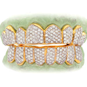Lujo 14K Dientes de oro sólido Grillz Personalizado Iced Out VVS Moissanite Dientes de diamante Joyería de hip hop para hombres - Product Image 5