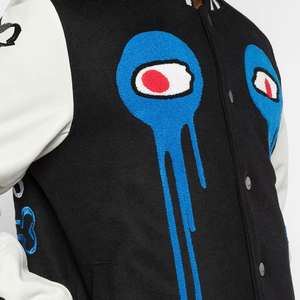 Chaquetas de béisbol con parches de chenilla personalizados con mangas de cuero, chaquetas con letras de chenilla, parches de diseño de moda, chaqueta universitaria - Product Image 5