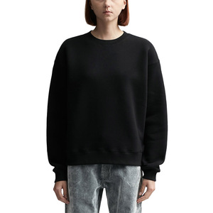 Haute qualité couleur personnalisée doux polaire coton broderie Boxy pull col rond imperméable écologique hiver femmes sweat - Product Image 5