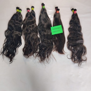 100% ต่อผมมนุษย์แบบมีลูกไม้เป็นลอนสำหรับต่อผมมนุษย์แบบไม่ผ่านกระบวนการผมสีดำบริสุทธิ์แบบไม่ผ่านกระบวนการผมตรงจากอินเดีย - Product Image 4