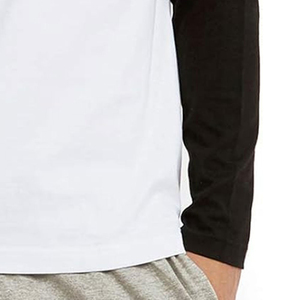 T-shirt à manches longues pour homme de haute qualité, en mélange polyester/coton, léger, écologique, à col rond, motif uni, haute qualité - Product Image 6