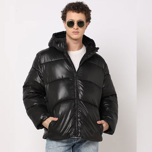 Vente en gros Manteau chaud en duvet pour hommes Logo personnalisé Vêtements d'extérieur d'hiver Veste à bulles d'air pour hommes - Product Image 6