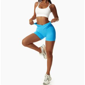 Shorts de yoga pour femme, taille haute, en polaire, avec effet push-up, leggings de yoga, bermuda décontracté, coupe ajustée, pantalon de yoga - Product Image 2