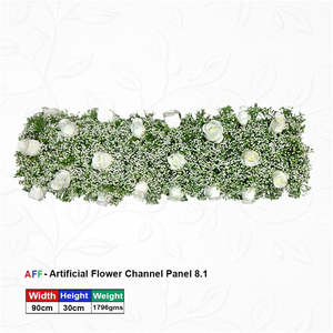 Fábrica de Flores Artificiales: Rosa Blanca Etérea y Gypsophila, Panel Clásico de Nube de Marfil, Aliento de Bebé Denso y Floración. - Product Image 1