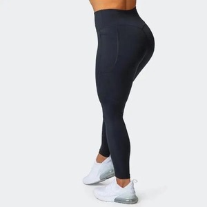 Collants de sport en coton/bambou respirants antibactériens à taille haute sans couture personnalisés pour leggings de yoga de fitness - Product Image 5