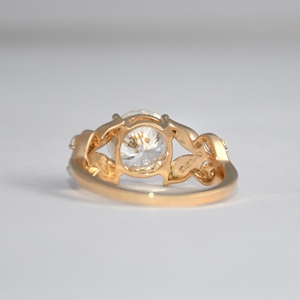 14K 18K or massif cultivé en laboratoire CVD HPHT bague en diamant IGI certifié élégant bijoux cadeau pour fille femmes à la main bague fine - Product Image 3