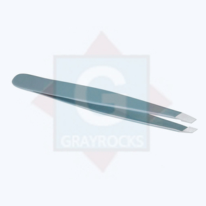 Pinzas de Precisión de Acero Inoxidable Duradero de Marca Privada con Punta Inclinada de 10 mm de Longitud, Pinzas de Extensión para Depilación - Product Image 1