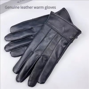 Fournisseur en gros Prix d'usine Mode Gants et mitaines en cuir souple pour hommes en cuir de mouton véritable - Product Image 6