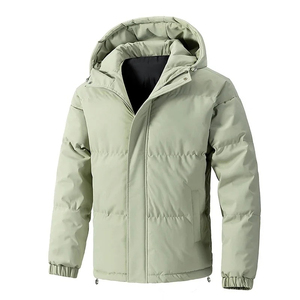 Otoño Invierno engrosada abajo a prueba de viento cálido Puffer chaqueta con cremallera completa con cuello con capucha chaqueta de invierno - Product Image 6