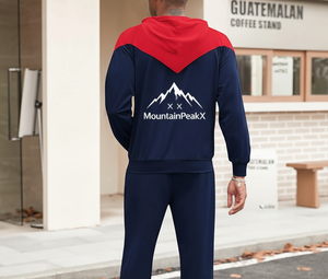 Fashionable Hooded Solid Winter Streetwear Tracksuit | Custom Color Two-Piece Set | High Quality 100% Cotton <b>Blend</b> - Product Image 4