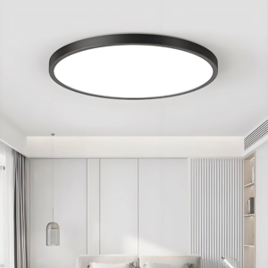 370mm Black <strong>Dimmable</strong> Remote Ultra Thin Ceiling Lamp Smart <strong>Led</strong> <strong>Light</strong> For Living Home Office Indoor
