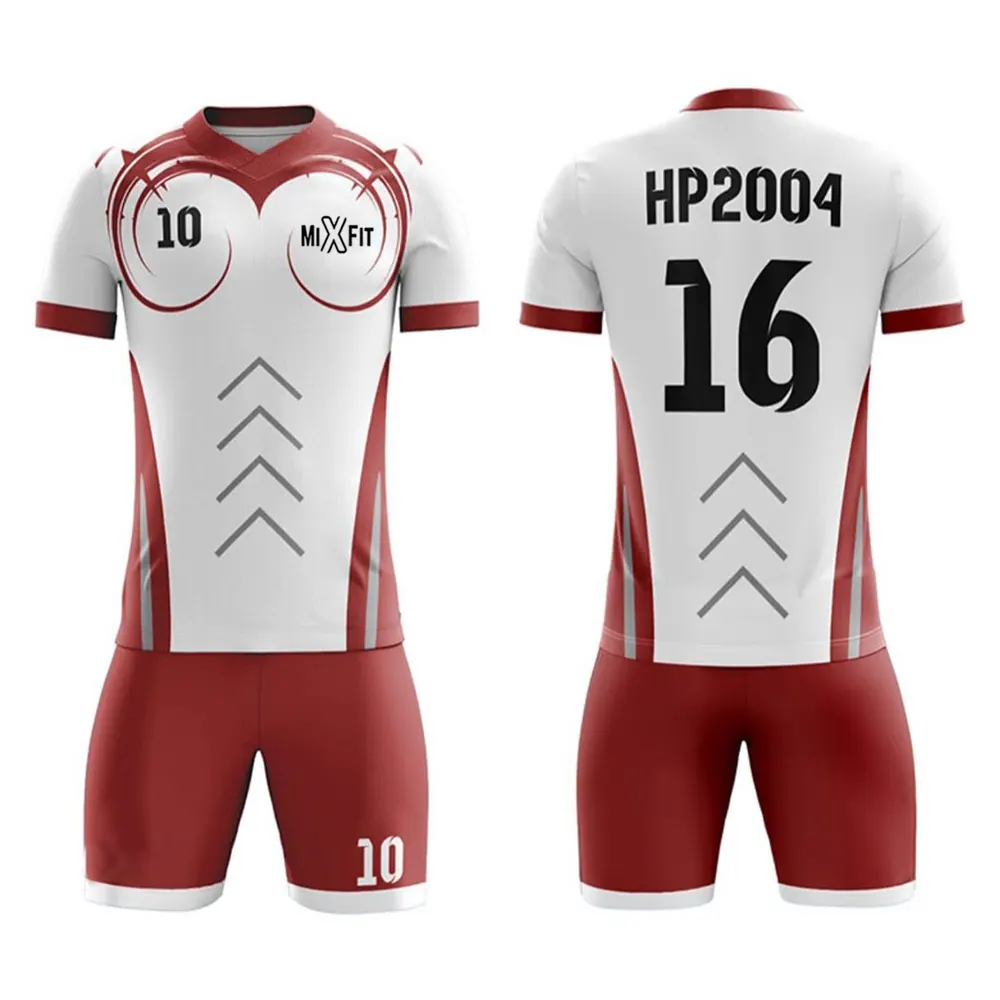 Maglia da calcio maglia da calcio sublimazione di qualità maglia da calcio Patch Logo ricamato maglia da calcio personalizzata in poliestere