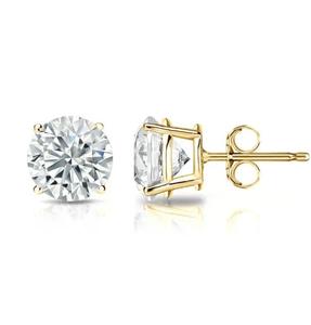 0,30 Ct Diamond Stud Earring Round Diamond Solitaire Pendientes 14K Oro amarillo 14K Oro blanco 14K Oro rosa - Product Image 2