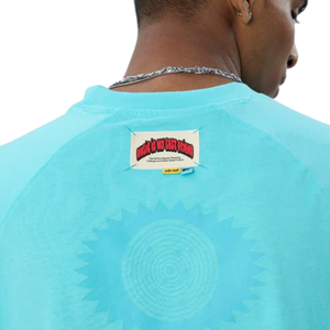 Camisetas de Hombre de Algodón 100% Lavado, Corte Holgado, Color Azul Claro, Estilo Vintage, Ropa Casual Urbana, Suave y Transpirable para Uso Diario - Product Image 5