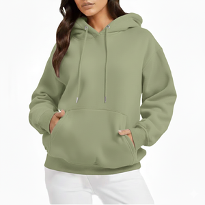 Sudadera con Capucha de Manga Larga para Mujer, Diseño Personalizado con Estampado Frontal, Moda de Invierno 2026, 100% Algodón Felpa - Product Image 1