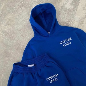 Personalizado hombres invierno transpirable peso pesado algodón Distress Vintage impreso gráfico ácido lavado chándal Jogger trajes 2 piezas conjunto - Product Image 4