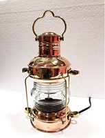 Lanterne d'ancre de bateau en cuivre haute vente qualité Antique Look métal ancre lanterne de bateau pour la maison hôtel décor utilisation quantité minimale de commande en gros