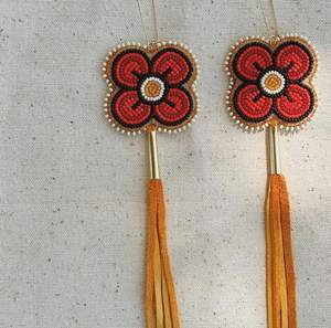 HF Crafts 'New Fashion Boho Flower Boucles d'oreilles perlées Boucles d'oreilles de graines de riz faites à la main pour une utilisation décorative de fête - Product Image 2