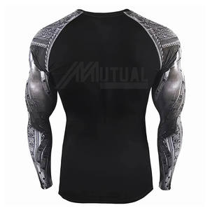 เสื้อแรชการ์ดกีฬาแบบยาว ระบายอากาศได้ดี ผลิตตามสั่ง ราคาโรงงาน คุณภาพสูง ผลิตจากผ้าสแปนเด็กซ์/โพลีเอสเตอร์ สำหรับมืออาชีพ สินค้าใหม่พร้อมส่ง - Product Image 2