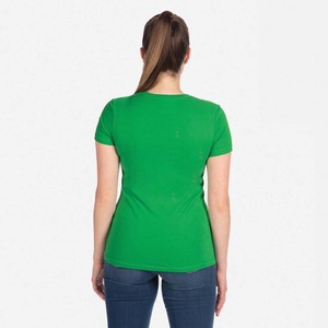 Vente en gros T-shirt solide en coton respirant à col rond personnalisé - Product Image 6