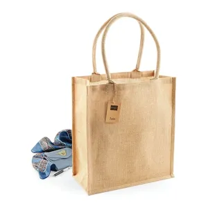 Sustainable <b>Jute</b> Boutique Shopper Storage <b>Baskets</b> Eco-Friendly Merchandising Product - Product Image 5