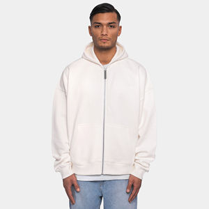 Sweat à capuche zippé oversize en molleton 100 % coton 360 g/m² de haute qualité avec poche, personnalisable, décontracté, pour homme - Product Image 1