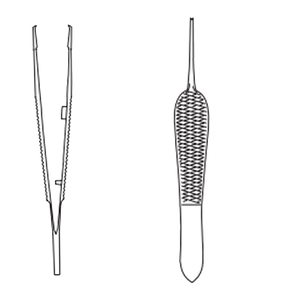 Pinces à suture cornéenne St Martin 1-2 dents 89 mm de long, travail fin, manuel, acier inoxydable chirurgical, instruments certifiés CE - Product Image 1