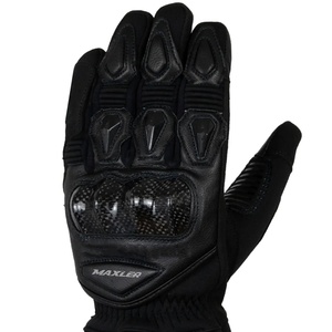 Guantes de moto de carreras de dedos largos personalizados, protección contra choques de invierno, guantes de seguridad táctiles de fibra de carbono y cuero - Product Image 4