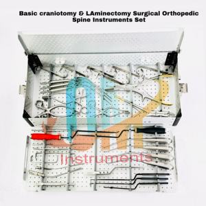ชุดเครื่องมือผ่าตัดกระดูกสันหลังคุณภาพสูงสำหรับการผ่าตัดกระดูกต้นคอและกระดูกสันหลังส่วนเอว ชุดอุปกรณ์ออร์โธปิดิกส์สำหรับการผ่าตัดลามิเนคโทมี OM - Product Image 2