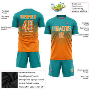 Uniformes de fútbol con logotipo personalizado Impresión Sublimación Fútbol Jersey Ropa de fútbol para ligas Escuelas y equipos internacionales - Product Image 5