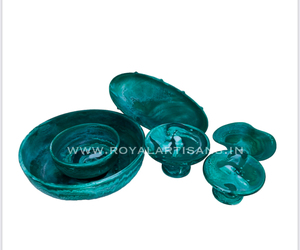 Juego de 50 Tazones para Servir Ensaladas y Frutas de Resina Pulida Personalizada de Estilo Europeo, Ecológicos y Fundidos a Presión, Regalos Empresariales de Royal Artisans - Product Image 3