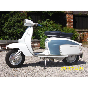 Asiento 'flatbase' Blue Pegasus, versión frontal alta, para Lambretta LI + TV + SX + DL + Serveta - Product Image 4