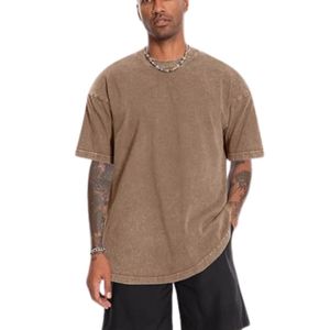 Camiseta personalizada de alta calidad para hombre, tela de algodón pesado, ropa de calle de gran tamaño, camiseta lisa para estilo de moda - Product Image 2