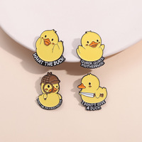 Épinglette en métal personnalisée adorable canard jaune, cadeau premium, accessoire vestimentaire, épinglette de revers, clip pour écharpe