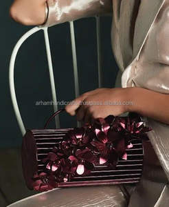 Mode royale sac à main en laiton nacré de meilleure qualité artisanat de luxe pochette de cadeau de mariage pour les filles élégantes motif de pierre - Product Image 4