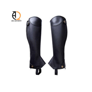 High Quality Cow Leather English Style Men's Half Chaps for Horse Riding with Custom <b>Color</b> horse riding - Product Image 1