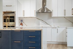 Gabinete de cocina de diseño europeo de lujo JY Vietnam, encimera de mármol RTA, nuevo diseño, incluye accesorios deslizantes para cajones, competitivo - Product Image 2