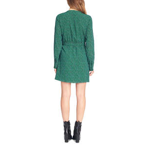 Vestido Cruzado Verde de Ganchillo para Mujer, Estilo Casual Elegante con Cintura Baja, Transpirable, Talla 2 - Product Image 2