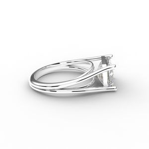 Anillo de Diamante Cultivado en Laboratorio con Corte Esmeralda, Plata de Ley 925, Joyería de Compromiso - Product Image 4