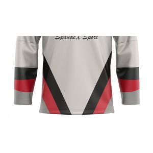 Maillots de hockey personnalisés pour adultes, vêtements de sport d'équipe professionnels, durables, résistants aux déchirures, prêts pour les matchs, 100% polyester, évacuation de l'humidité - Product Image 6