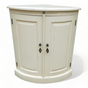 French Vintage Two-Door Sideboard Cabinet Wooden Corner Buffet with Living Room Display Excellent for Storage <b>Furniture</b> - Product Image 1