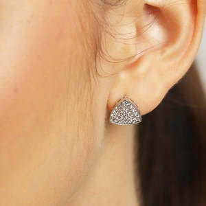 NOVAMART Fine Geometric & Water Drop 925 <b>Sterling</b> <b>Silver</b> <b>Stud</b> Earrings for Women Girls Wholesale Export - Product Image 5