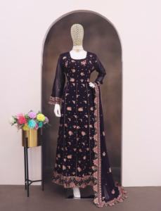 Venta caliente diseñador Readymade Indian Women Anarkali Georgette bordado Dupatta Set para bodas para el verano - Product Image 5